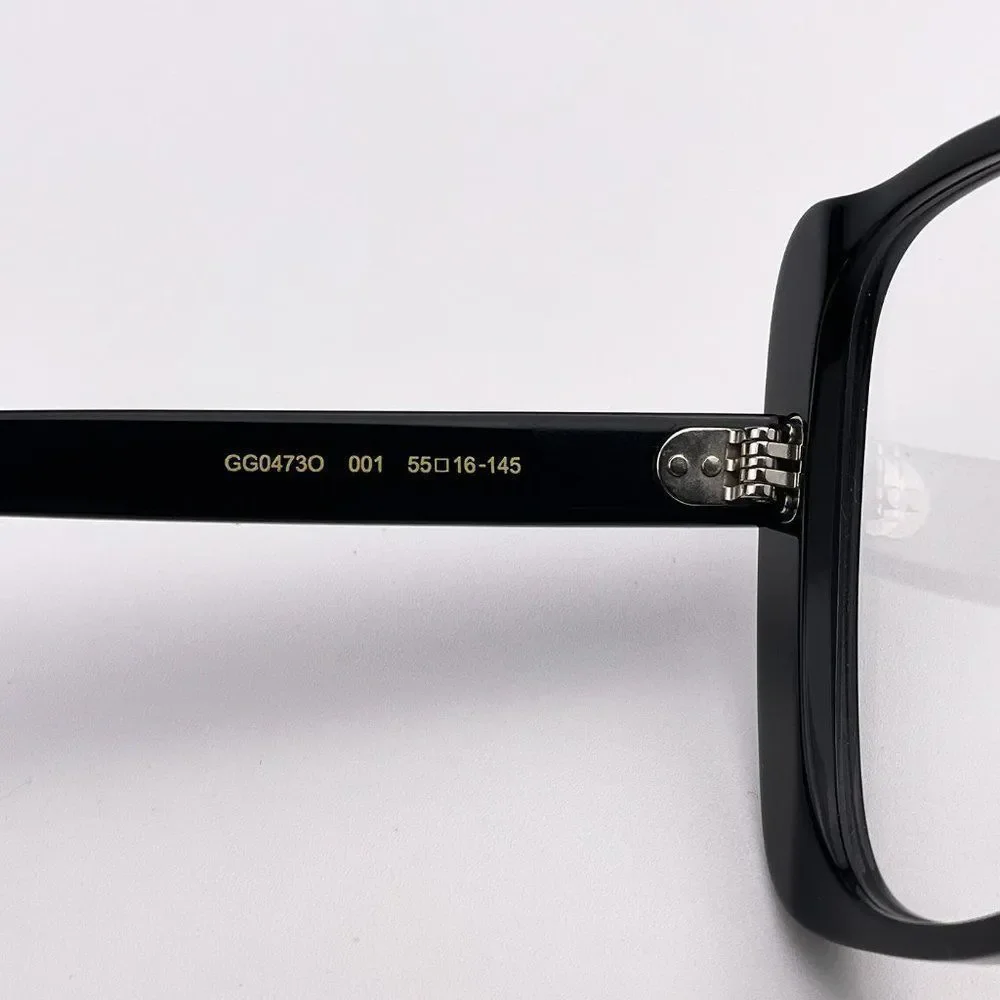 Gucci GG0473O 001 Eyeglasses Black Butterfly Women